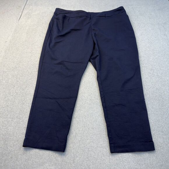 Croft Barrow Pants Women's 24W Blue The Effortless Stretch Pant Pull On Comfort - Picture 1 of 11